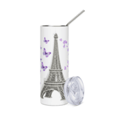 tsgabrielle® • Paris - La Tour Eiffel • Tumbler • Stainless Steel • White • 20 oz - View 3