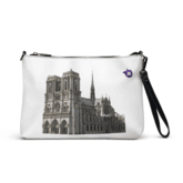 tsgabrielle® • Paris - Notre-Dame Cathedral • Crossbody Bag • White • 11″ × 8″ - View 3