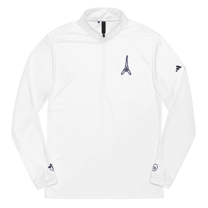 adidas® by tsgabrielle® • Men's • Paris - La Tour Eiffel • Quarter Zip Pullover • White