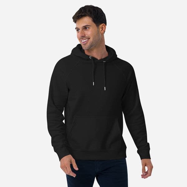 tsgabrielle® • For Him • Paris- The Louvre Pyramid • Eco Raglan Hoodie • Black - View 2