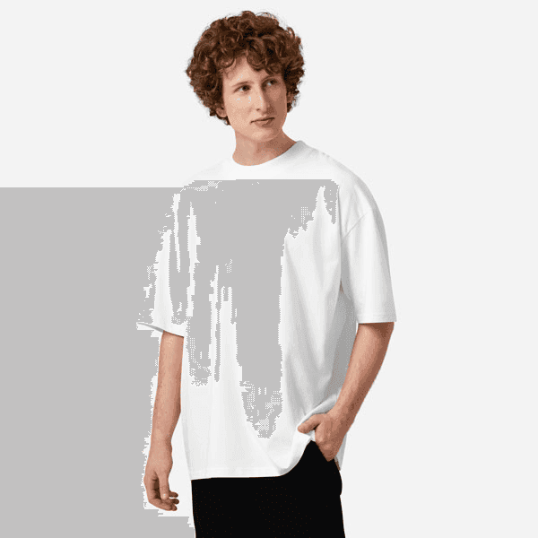 tsgabrielle® • For Him • Flamant Rose  • Oversized High Neck T-Shirt • Black • Organic Cotton - View 2