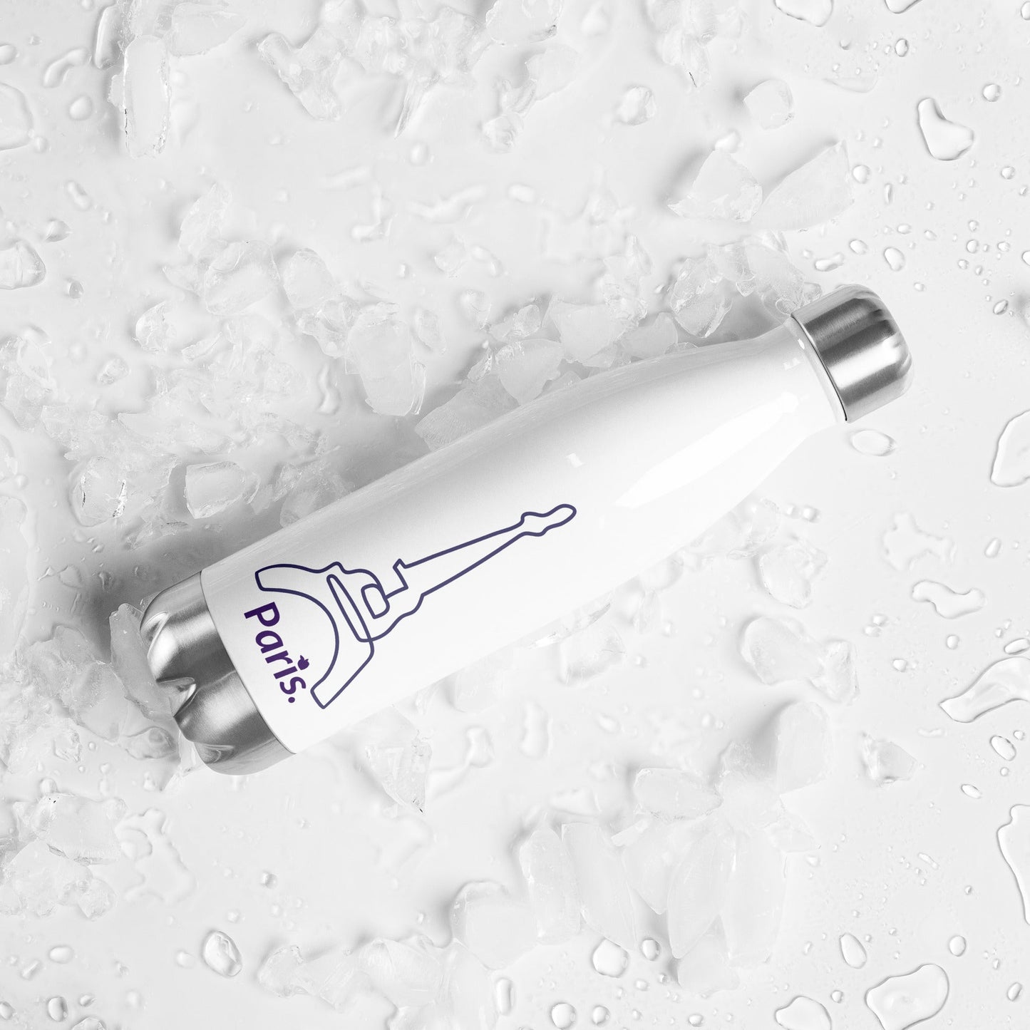 tsgabrielle™ • tsgabrielle™ • Stainless Steel Water Bottle White (Paris) • Bottles • Stainless Steel Water Bottle White (Paris) • TSG3 - PA03 - 2400005 •