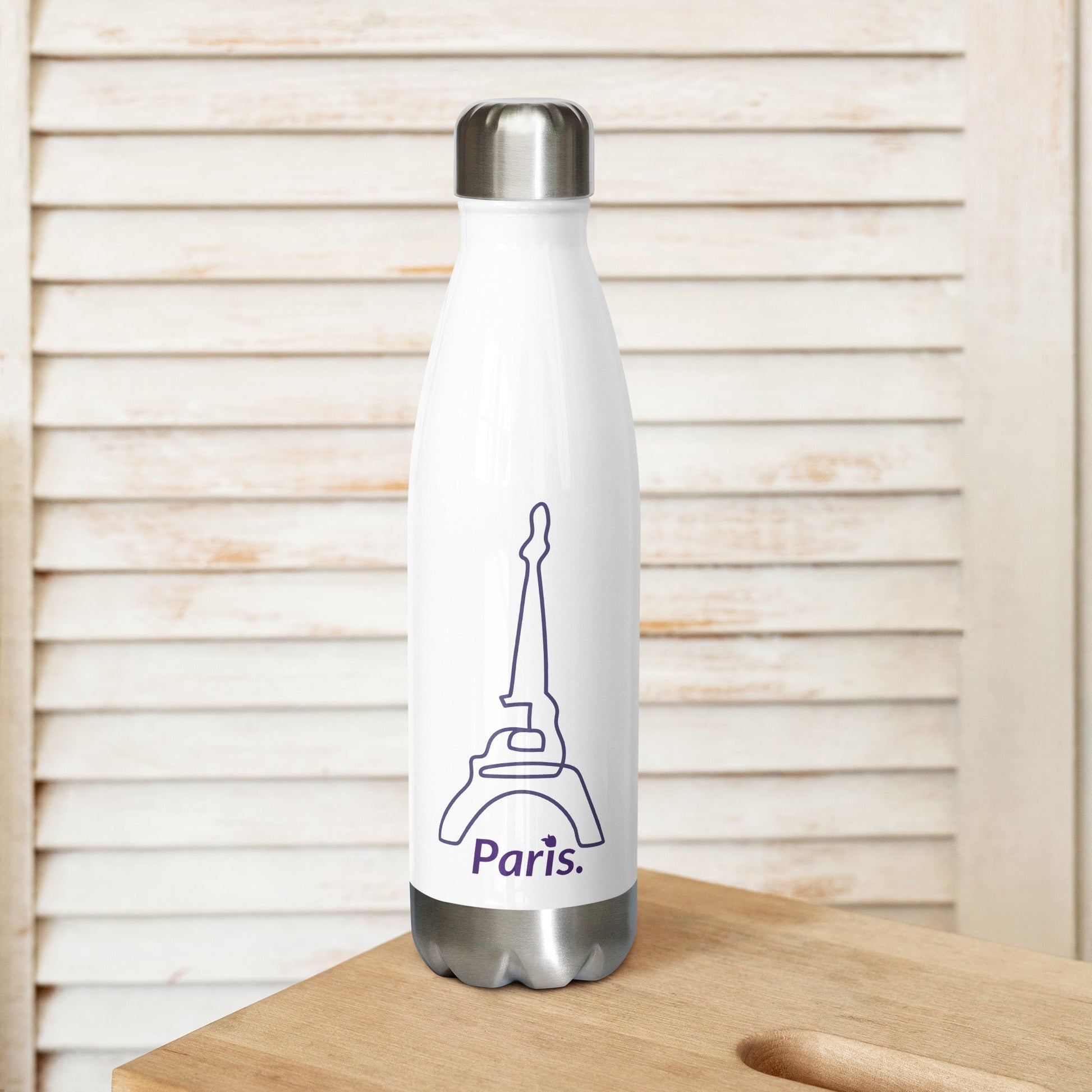 tsgabrielle™ • tsgabrielle™ • Stainless Steel Water Bottle White (Paris) • Bottles • Stainless Steel Water Bottle White (Paris) • TSG3 - PA03 - 2400005 •