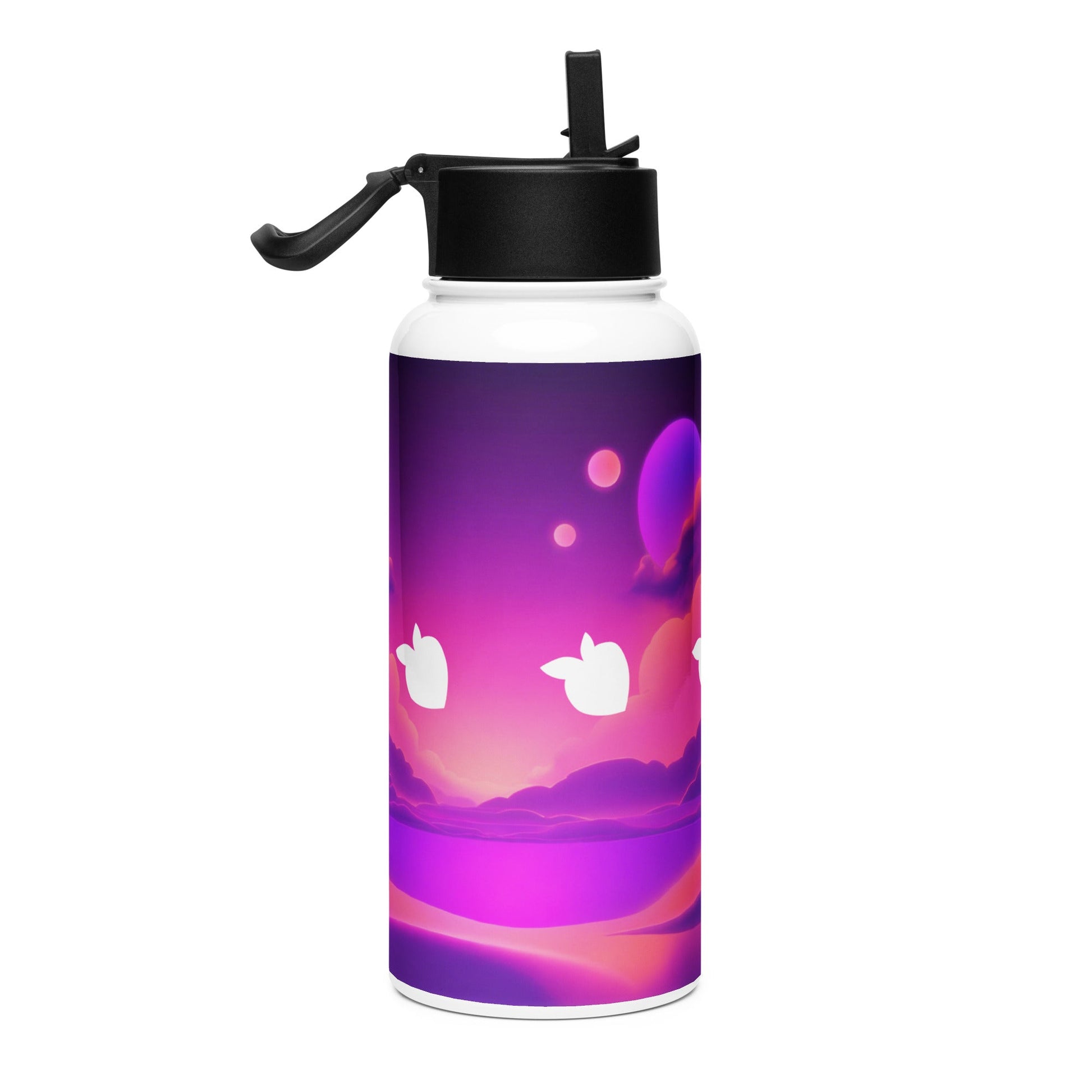 tsgabrielle™ • tsgabrielle™ • Stainless Steel Water Bottle with a Straw Lid - Edition Spatial • • Stainless Steel Water Bottle with a Straw Lid - Edition Spatial • TSG3 - PP03 - 2400052 • Product mockup