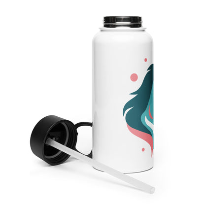 tsgabrielle™ • tsgabrielle™ • Stainless Steel Water Bottle with a Straw Lid (Unicorn) • • Stainless Steel Water Bottle with a Straw Lid (Unicorn) • TSG3 - UN03 - 2400051 • Product mockup