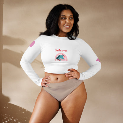 tsgabrielle™ • tsgabrielle™ • Trans / Women's Recycled Long - Sleeve Crop Top (Unicorn) • Apparel & Accessories • Trans / Women's Recycled Long - Sleeve Crop Top (Unicorn) • TSG3 - UN05 - 2400094A •