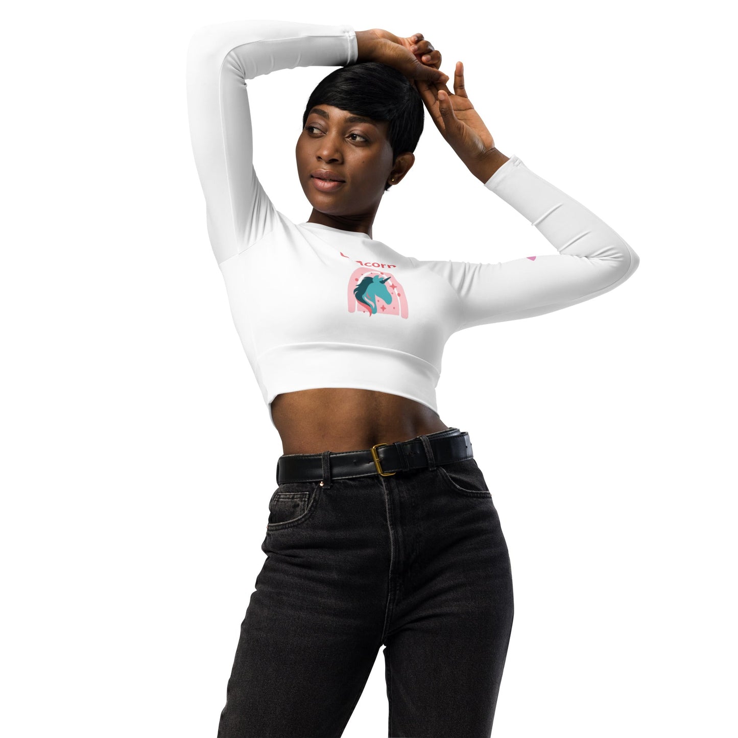 tsgabrielle™ • tsgabrielle™ • Trans / Women's Recycled Long - Sleeve Crop Top (Unicorn) • Apparel & Accessories • Trans / Women's Recycled Long - Sleeve Crop Top (Unicorn) • TSG3 - UN05 - 2400094A •