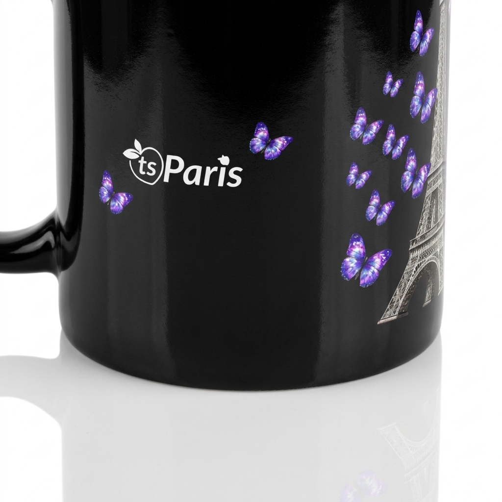 tsgabrielle® • París - La Torre Eiffel • Taza Brillante • Negro • Cerámica • 2 Tallas - View 23