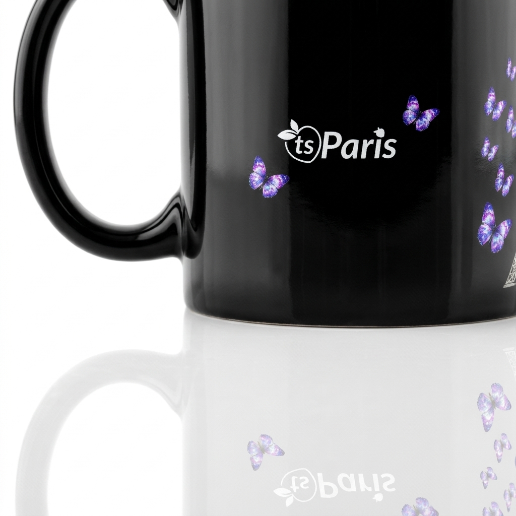 tsgabrielle® • París - La Torre Eiffel • Taza Brillante • Negro • Cerámica • 2 Tallas - View 26