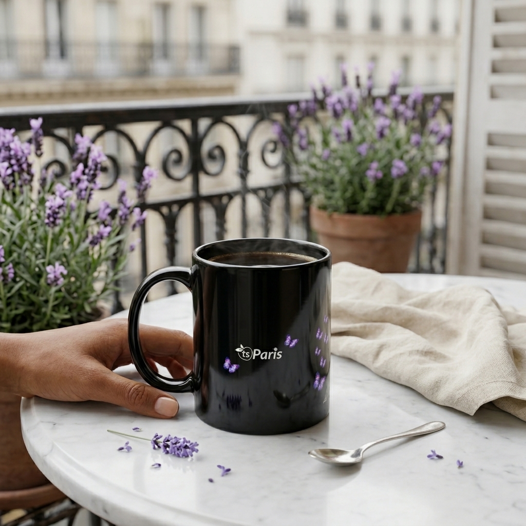 tsgabrielle® • París - La Torre Eiffel • Taza Brillante • Negro • Cerámica • 2 Tallas - View 14