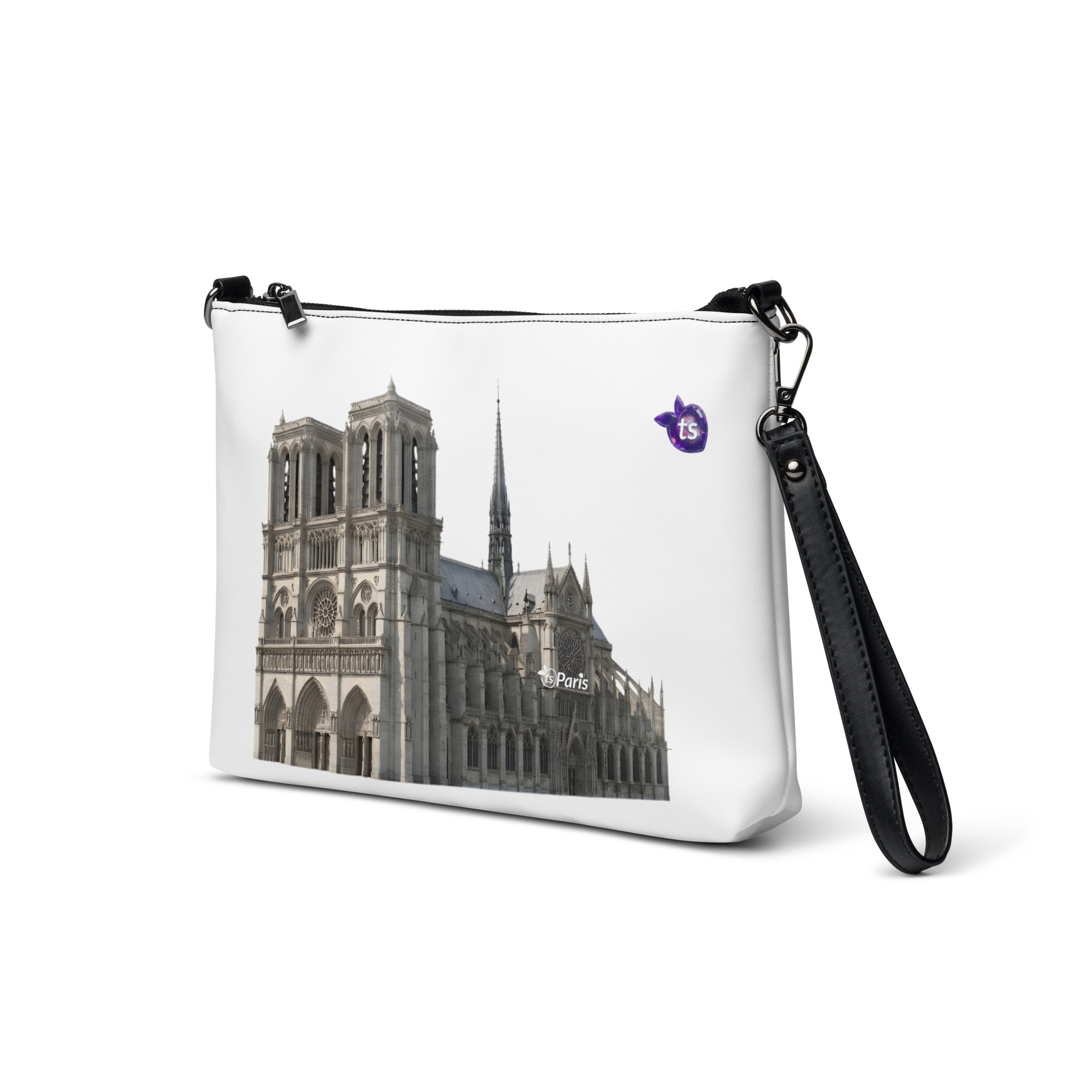 tsgabrielle® • Paris - Notre-Dame Cathedral • Bolso cruzado • Blanco • 11″ × 8″ - View 3