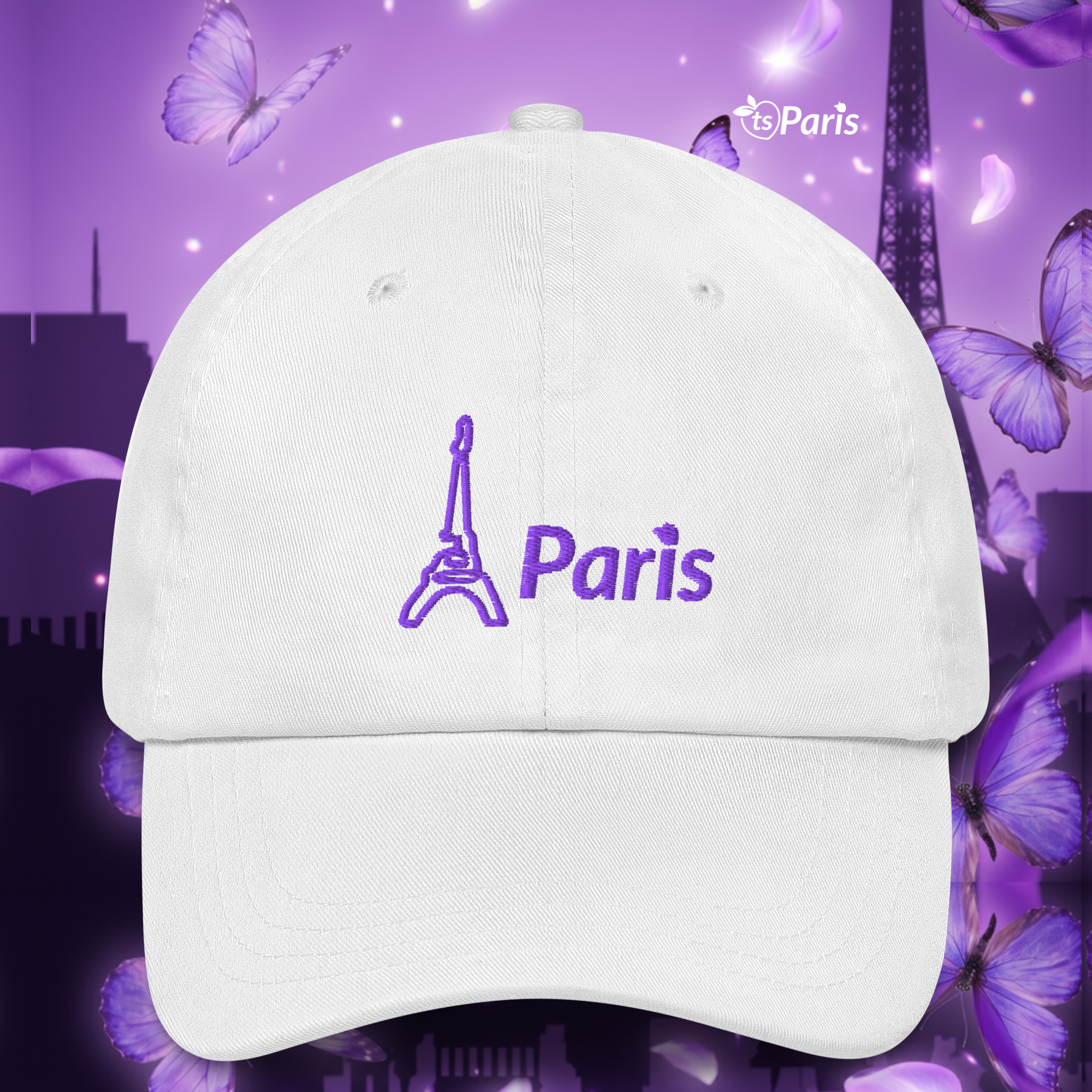 tsgabrielle® • Paris - La Tour Eiffel • Gorra • Blanca