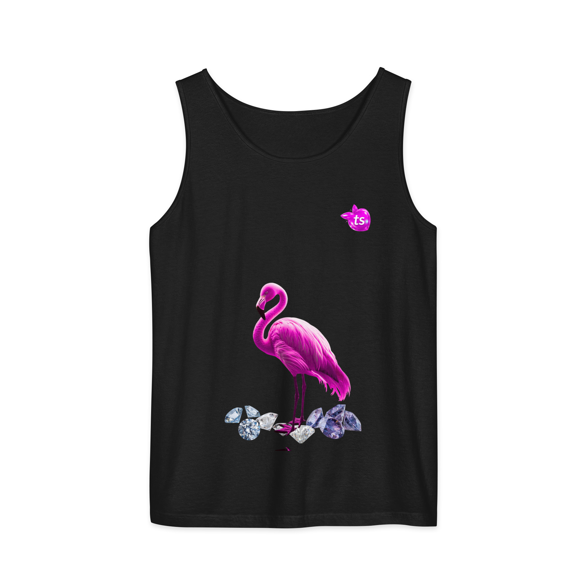 tsgabrielle® • Para Ella • Flamant Rose • Top sin mangas teñido en prenda • Negro