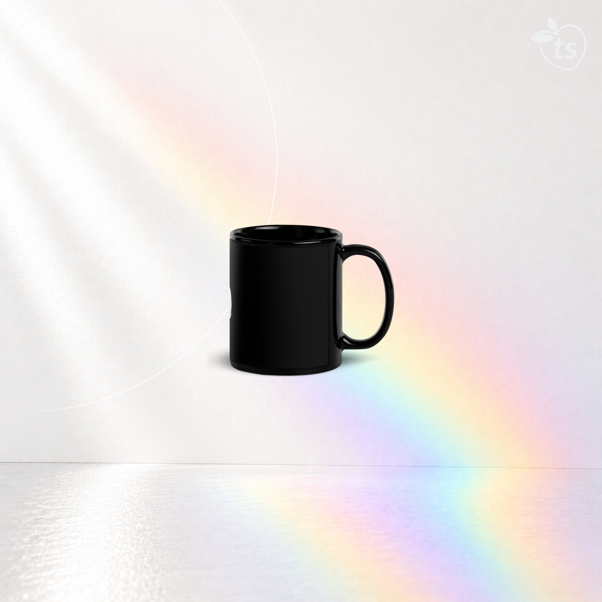 tsgabrielle® • Glossy taza • negro • ceramica • 2 Sizes