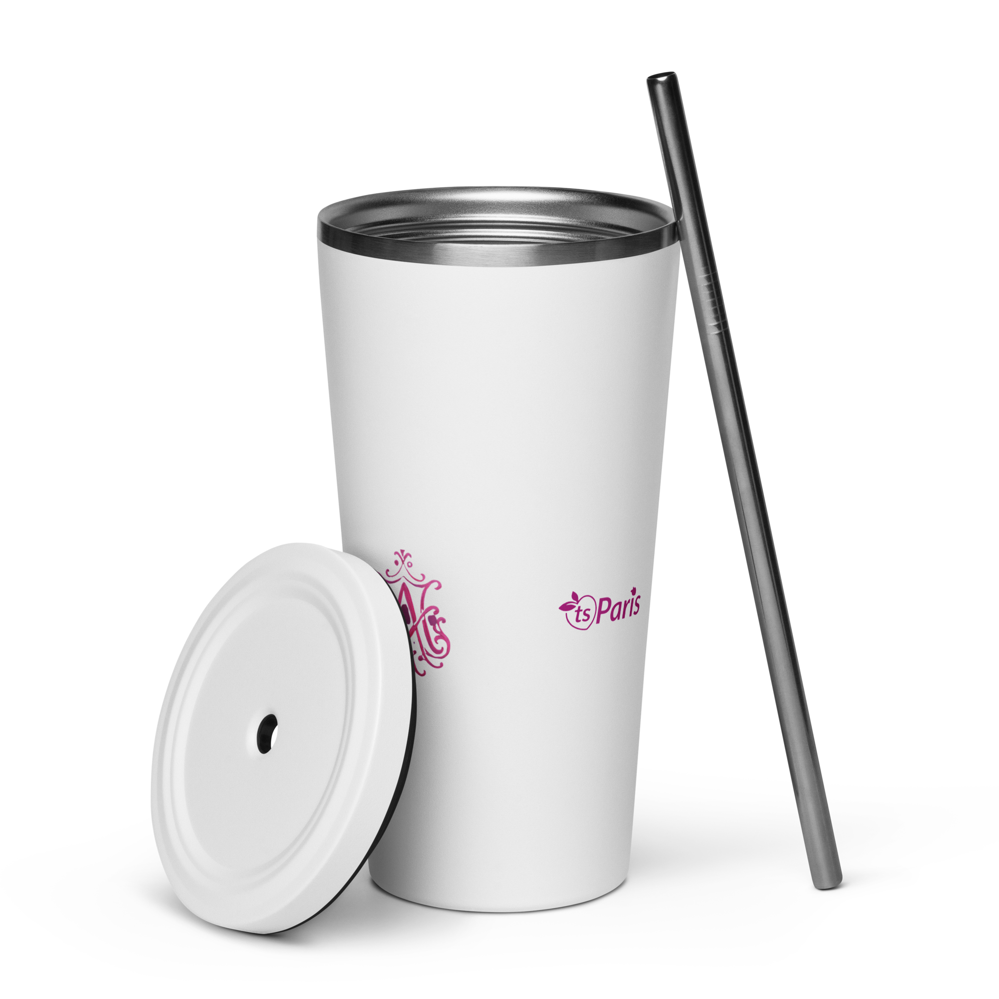 tsgabrielle® • París - María Antonieta • Vaso • Acero Inoxidable • Blanco • 20 oz - View 6