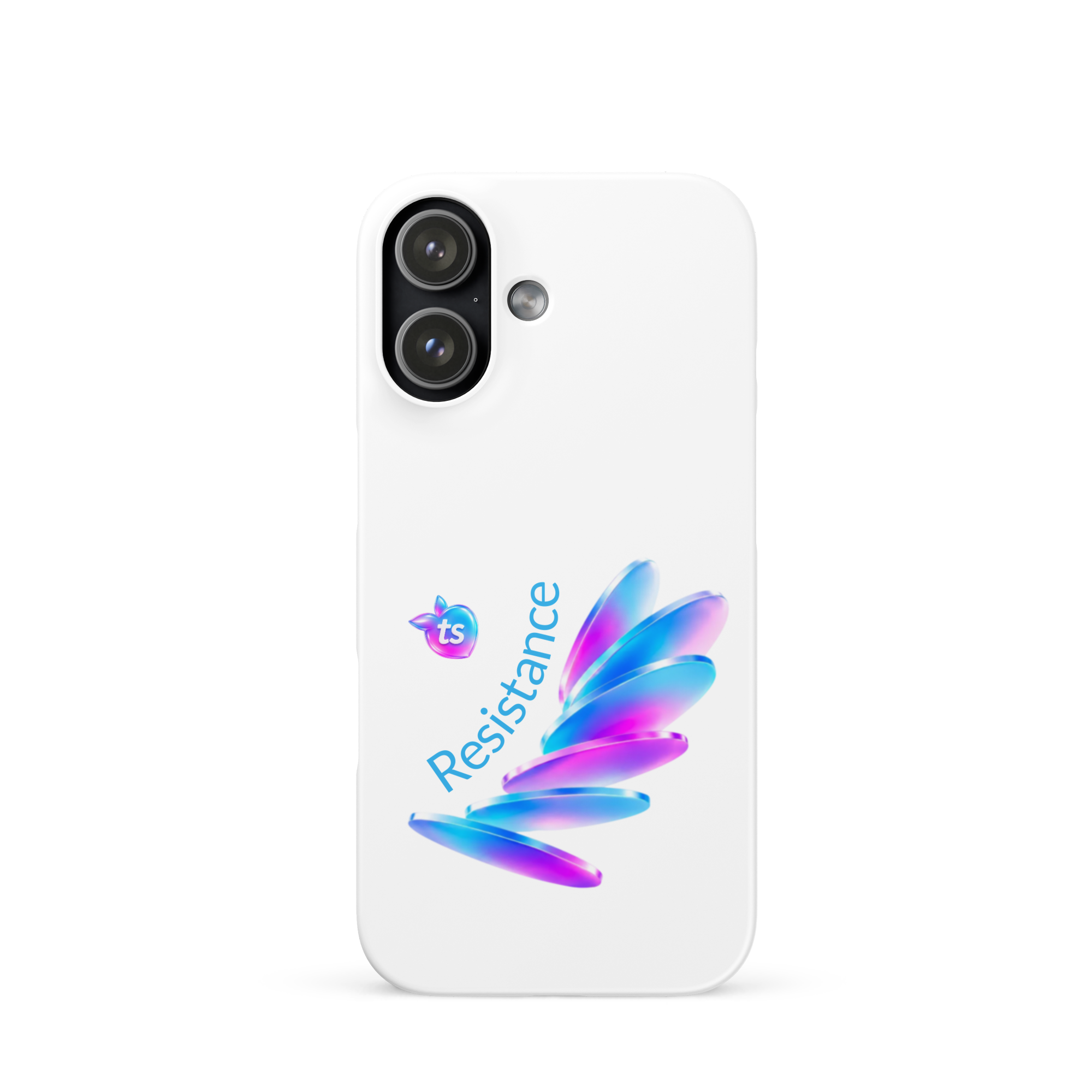 tsgabrielle® • Pride 26 - Resistance • Funda rígida compatible con iPhone® • Blanca • Brillante • Modelos recientes