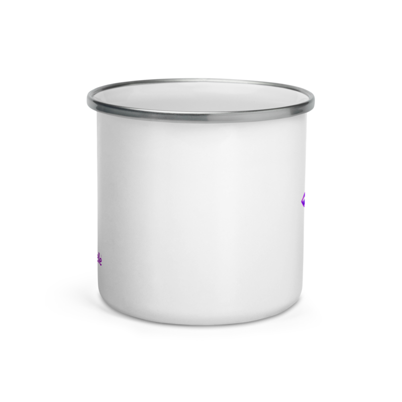 tsgabrielle® • Enamel taza • blanco • 12 oz
