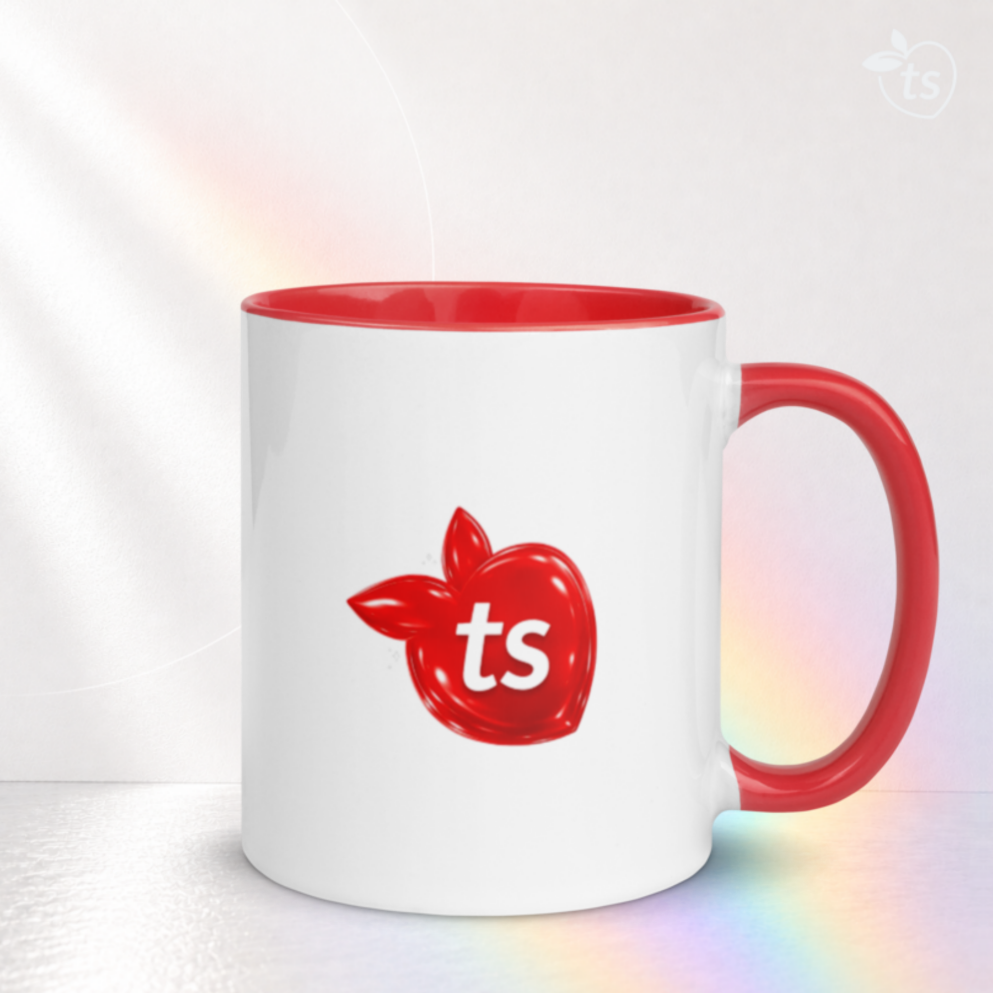 tsgabrielle® • Taza con interior rojo • Cerámica • 2 Tamaños