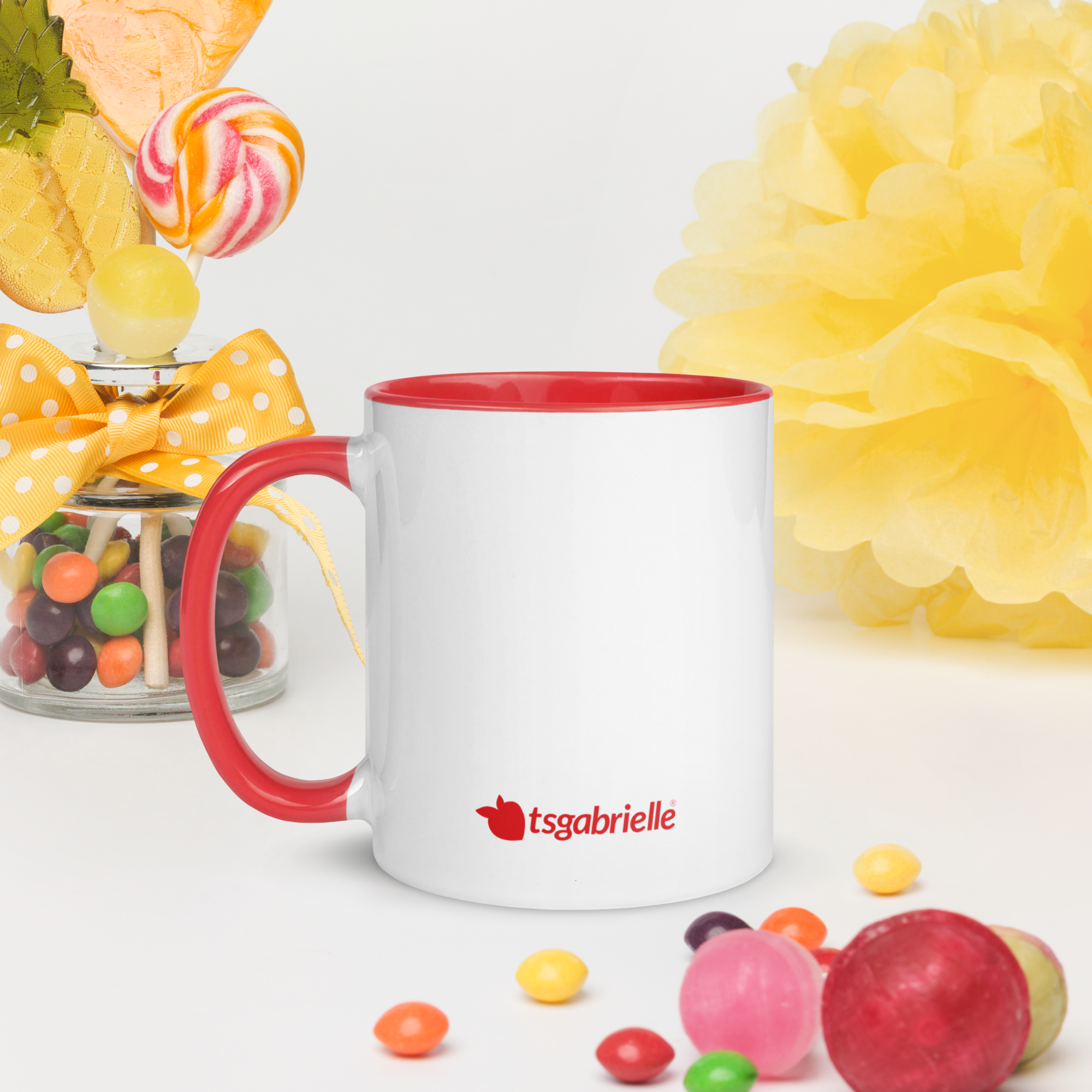 tsgabrielle® • Taza con interior rojo • Cerámica • 2 Tamaños - View 10