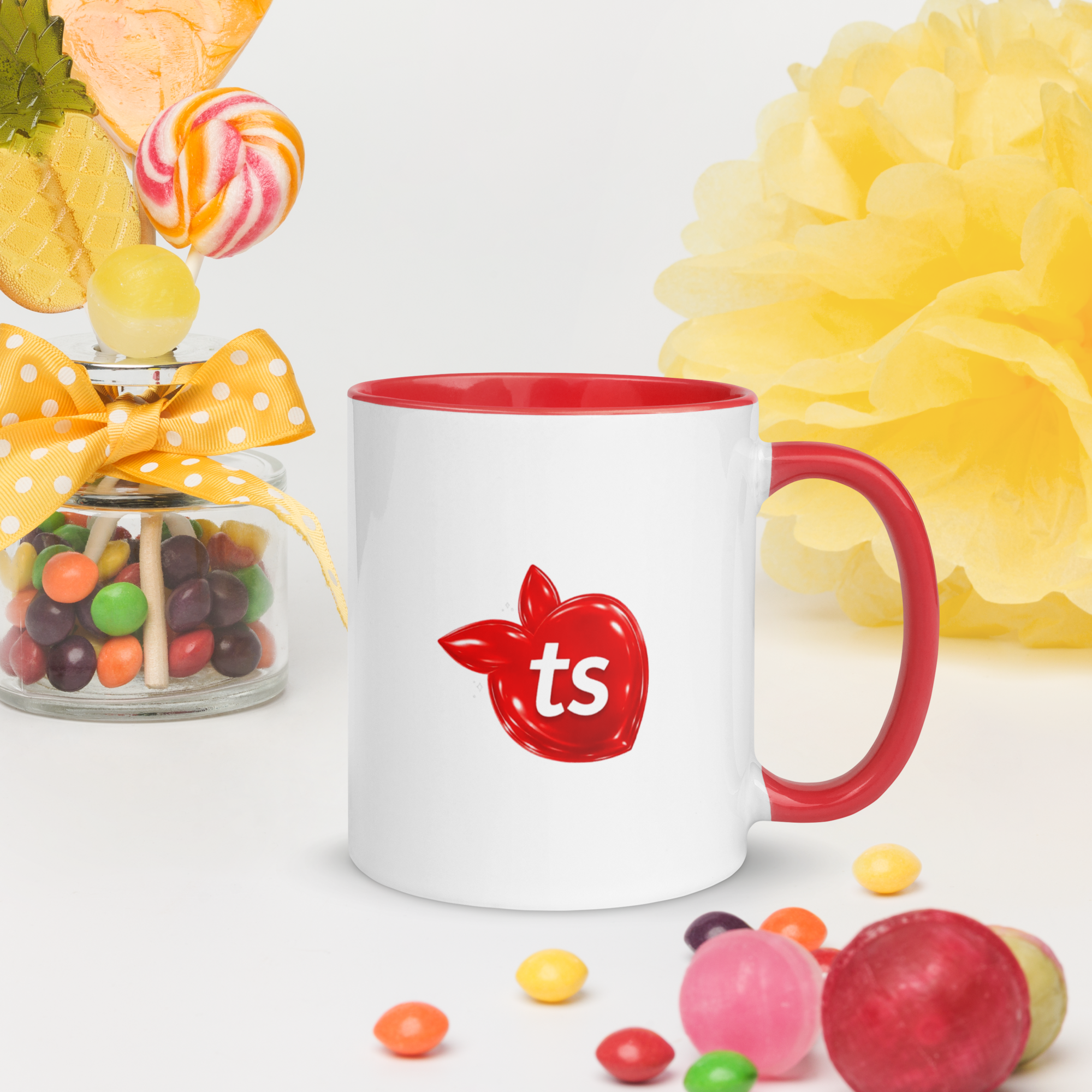 tsgabrielle® • Taza con interior rojo • Cerámica • 2 Tamaños - View 9