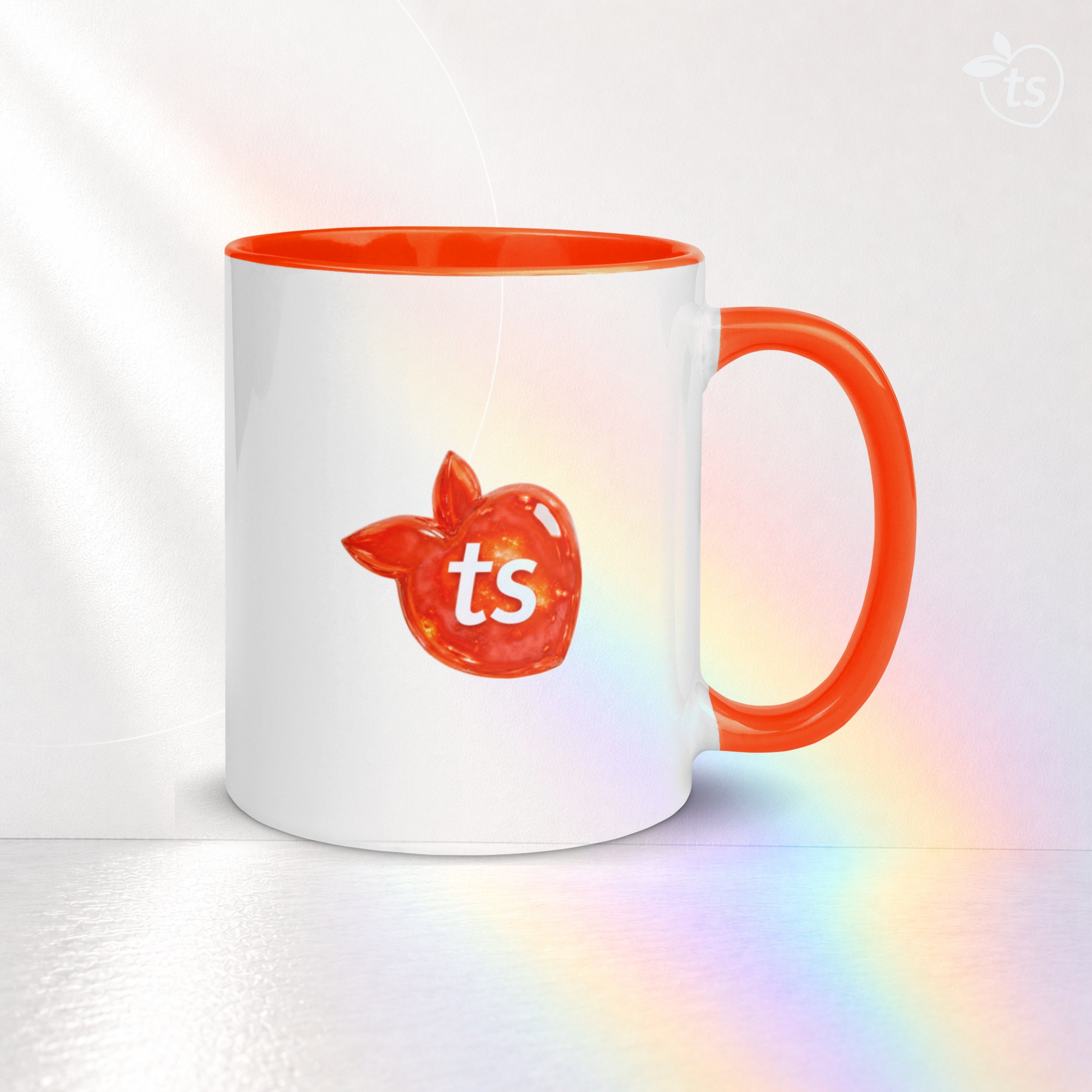 tsgabrielle® • Taza con interior naranja • Cerámica • 325 ml