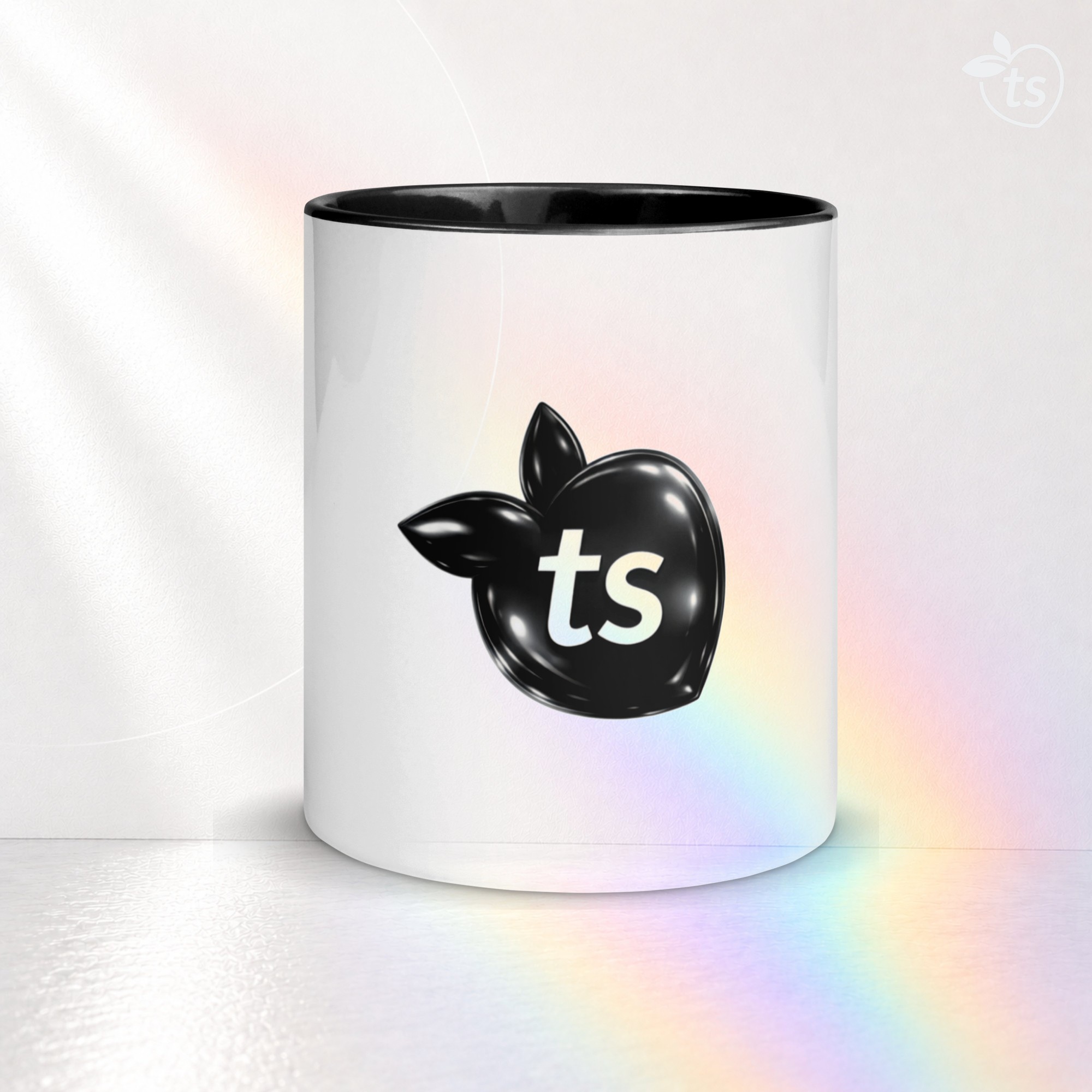 tsgabrielle® • Taza con Interior Color Negro • Cerámica • 2 Tamaños