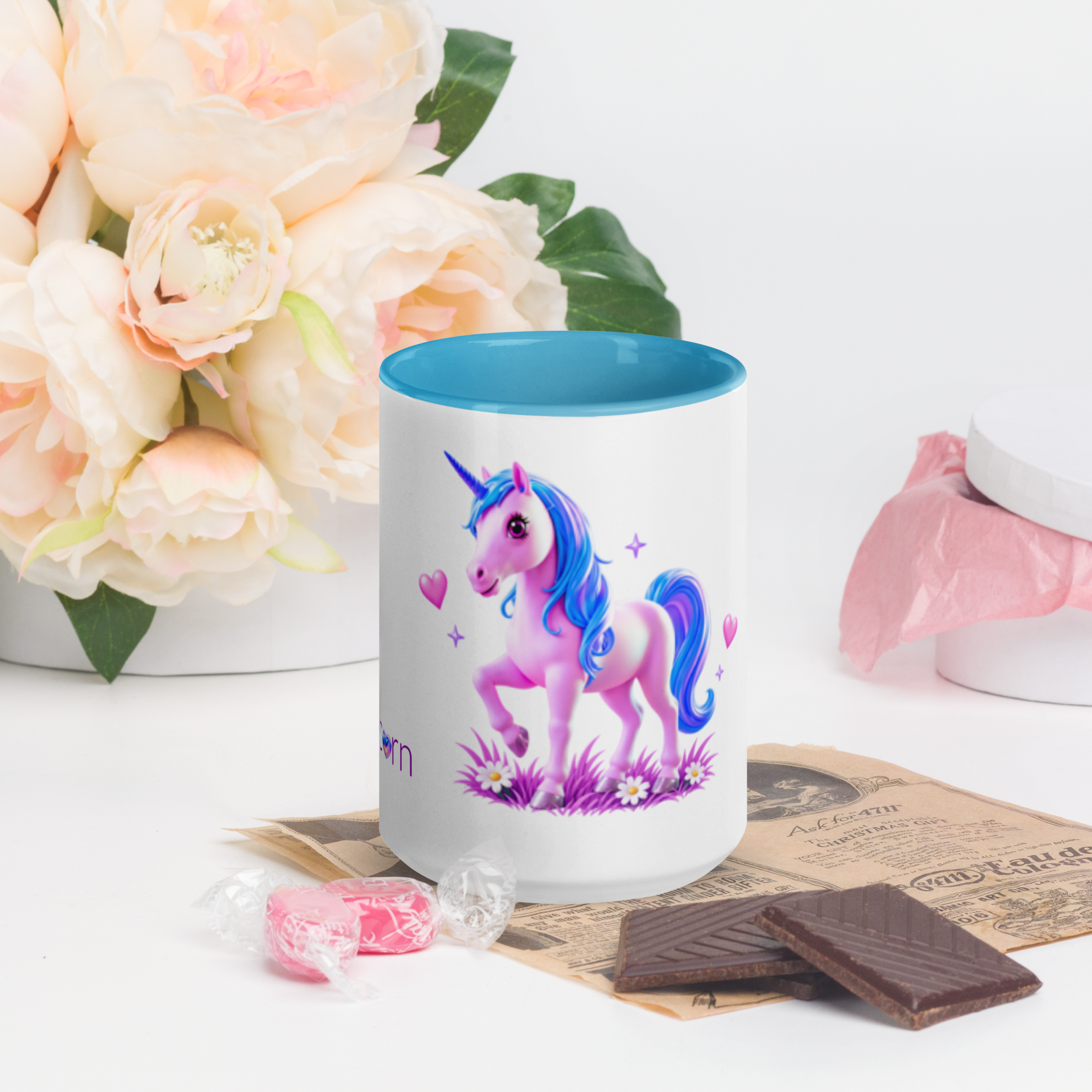 tsgabrielle® • Mug with Color Inside • Unicorn - Seraphina • Ceramic • 2 Sizes